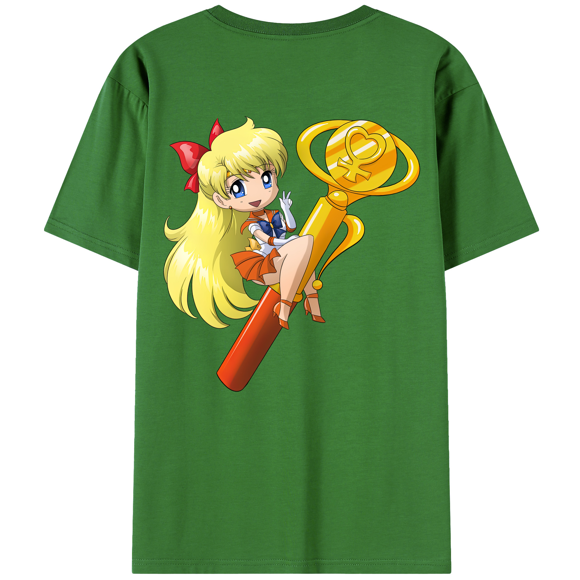 （画像用） 美少女戦士セーラームーン 愛野 美奈子 あいの みなこ Sailor Moon Aino Minako レディース半袖Tシャツ(バックプリント)